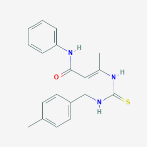 4-methyl-6-(4-methylphenyl)-N-phenyl-2-sulfanyl-1,6-dihydropyrimidine-5-carboxamide