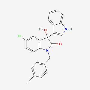 molecular formula C24H19ClN2O2 B4085392 5'-chloro-3'-hydroxy-1'-(4-methylbenzyl)-1',3'-dihydro-1H,2'H-3,3'-biindol-2'-one 