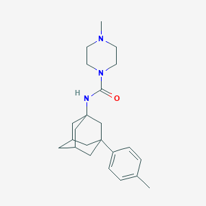 molecular formula C23H33N3O B4085412 4-methyl-N-[3-(4-methylphenyl)-1-adamantyl]-1-piperazinecarboxamide 