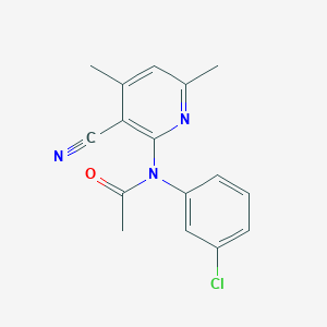 molecular formula C16H14ClN3O B408543 N-(3-chlorophenyl)-N-(3-cyano-4,6-dimethylpyridin-2-yl)acetamide 
