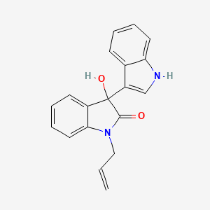 molecular formula C19H16N2O2 B4085454 1'-allyl-3'-hydroxy-1',3'-dihydro-1H,2'H-3,3'-biindol-2'-one 