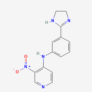 molecular formula C14H13N5O2 B4085459 N-[3-(4,5-dihydro-1H-imidazol-2-yl)phenyl]-3-nitro-4-pyridinamine 