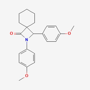 molecular formula C22H25NO3 B4085471 2,3-bis(4-methoxyphenyl)-2-azaspiro[3.5]nonan-1-one 