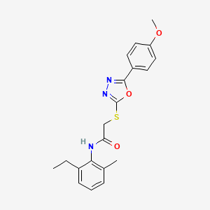 molecular formula C20H21N3O3S B4085476 N-(2-ethyl-6-methylphenyl)-2-{[5-(4-methoxyphenyl)-1,3,4-oxadiazol-2-yl]thio}acetamide 