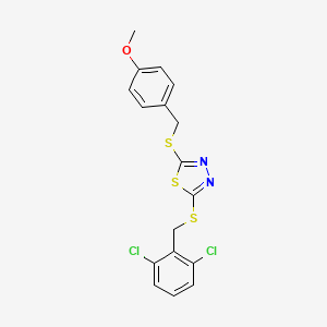 molecular formula C17H14Cl2N2OS3 B4085477 2-[(2,6-dichlorobenzyl)thio]-5-[(4-methoxybenzyl)thio]-1,3,4-thiadiazole 