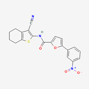 molecular formula C20H15N3O4S B4085479 N-(3-cyano-4,5,6,7-tetrahydro-1-benzothien-2-yl)-5-(3-nitrophenyl)-2-furamide 