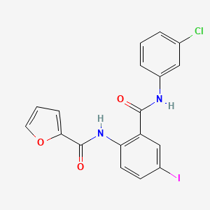N-(2-{[(3-chlorophenyl)amino]carbonyl}-4-iodophenyl)-2-furamide