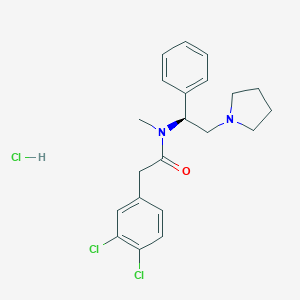 molecular formula C21H25Cl3N2O B040855 N-(2-(N-Methyl-3,4-dichlorophenylacetamido)-2-phenylethyl)pyrrolidine CAS No. 115199-84-3