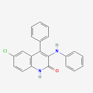 molecular formula C21H15ClN2O B4085506 3-anilino-6-chloro-4-phenyl-2(1H)-quinolinone 