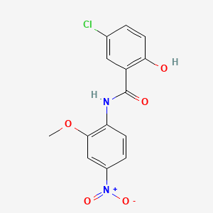 molecular formula C14H11ClN2O5 B4085564 5-chloro-2-hydroxy-N-(2-methoxy-4-nitrophenyl)benzamide 