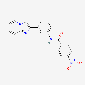 molecular formula C21H16N4O3 B4085672 N-[3-(8-methylimidazo[1,2-a]pyridin-2-yl)phenyl]-4-nitrobenzamide 