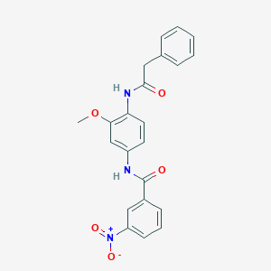 molecular formula C22H19N3O5 B4085679 N-{3-methoxy-4-[(phenylacetyl)amino]phenyl}-3-nitrobenzamide 