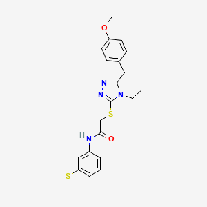 2-{[4-ethyl-5-(4-methoxybenzyl)-4H-1,2,4-triazol-3-yl]thio}-N-[3-(methylthio)phenyl]acetamide