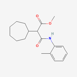 molecular formula C18H25NO3 B4085693 methyl 2-cycloheptyl-3-[(2-methylphenyl)amino]-3-oxopropanoate 