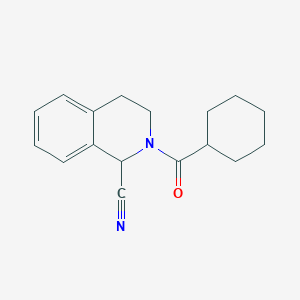 molecular formula C17H20N2O B4085698 2-(cyclohexylcarbonyl)-1,2,3,4-tetrahydro-1-isoquinolinecarbonitrile 