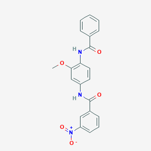 molecular formula C21H17N3O5 B4085709 N-[4-(benzoylamino)-3-methoxyphenyl]-3-nitrobenzamide 