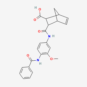 molecular formula C23H22N2O5 B4085757 3-({[4-(benzoylamino)-3-methoxyphenyl]amino}carbonyl)bicyclo[2.2.1]hept-5-ene-2-carboxylic acid 