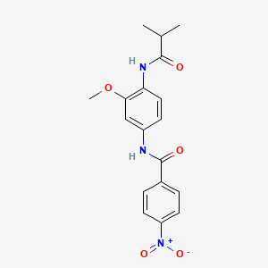 molecular formula C18H19N3O5 B4085785 N-[4-(isobutyrylamino)-3-methoxyphenyl]-4-nitrobenzamide 