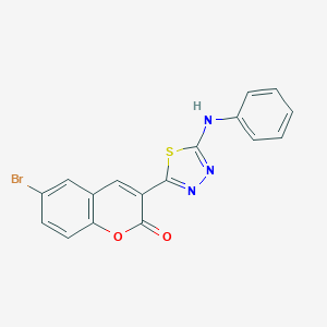 molecular formula C17H10BrN3O2S B408579 6-Bromo-3-(5-phenylamino-[1,3,4]thiadiazol-2-yl)-chromen-2-one CAS No. 313969-66-3