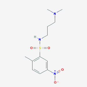 molecular formula C12H19N3O4S B4085795 N-[3-(dimethylamino)propyl]-2-methyl-5-nitrobenzenesulfonamide 