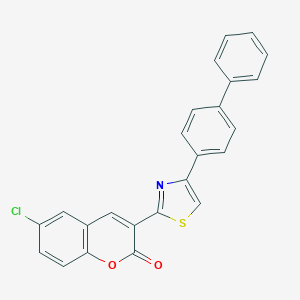 molecular formula C24H14ClNO2S B408581 3-(4-[1,1'-biphenyl]-4-yl-1,3-thiazol-2-yl)-6-chloro-2H-chromen-2-one CAS No. 333773-45-8