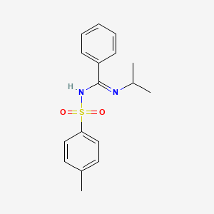 molecular formula C17H20N2O2S B4085827 N-isopropyl-N'-[(4-methylphenyl)sulfonyl]benzenecarboximidamide 