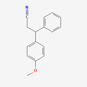 molecular formula C16H15NO B4085834 3-(4-methoxyphenyl)-3-phenylpropanenitrile 