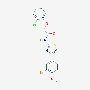 molecular formula C18H14BrClN2O3S B408585 N-[4-(3-bromo-4-methoxyphenyl)-1,3-thiazol-2-yl]-2-(2-chlorophenoxy)acetamide CAS No. 333774-21-3