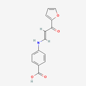 molecular formula C14H11NO4 B4085858 4-{[3-(2-furyl)-3-oxo-1-propen-1-yl]amino}benzoic acid 