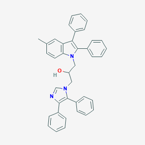 molecular formula C39H33N3O B408587 1-(4,5-diphenyl-1H-imidazol-1-yl)-3-(5-methyl-2,3-diphenyl-1H-indol-1-yl)-2-propanol CAS No. 304877-37-0