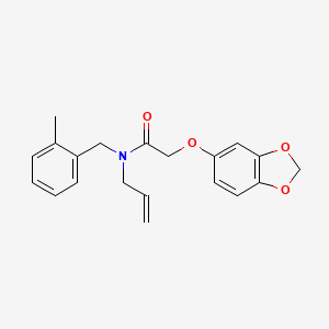 molecular formula C20H21NO4 B4085881 N-allyl-2-(1,3-benzodioxol-5-yloxy)-N-(2-methylbenzyl)acetamide 