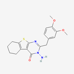molecular formula C19H21N3O3S B4085896 3-amino-2-(3,4-dimethoxybenzyl)-5,6,7,8-tetrahydro[1]benzothieno[2,3-d]pyrimidin-4(3H)-one 