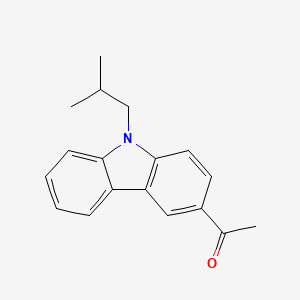 molecular formula C18H19NO B4085897 1-(9-isobutyl-9H-carbazol-3-yl)ethanone 