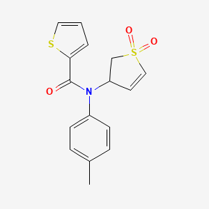 molecular formula C16H15NO3S2 B4086008 N-(1,1-dioxido-2,3-dihydro-3-thienyl)-N-(4-methylphenyl)-2-thiophenecarboxamide 
