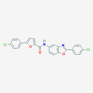 molecular formula C24H14Cl2N2O3 B408601 5-(4-chlorophenyl)-N-[2-(4-chlorophenyl)-1,3-benzoxazol-5-yl]furan-2-carboxamide 