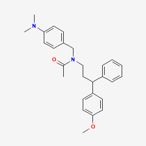 molecular formula C27H32N2O2 B4086028 N-[4-(dimethylamino)benzyl]-N-[3-(4-methoxyphenyl)-3-phenylpropyl]acetamide 