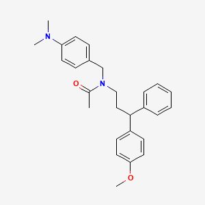 N-[[4-(dimethylamino)phenyl]methyl]-N-[3-(4-methoxyphenyl)-3-phenylpropyl]acetamide