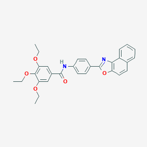 molecular formula C30H28N2O5 B408604 3,4,5-triethoxy-N-(4-naphtho[1,2-d][1,3]oxazol-2-ylphenyl)benzamide 