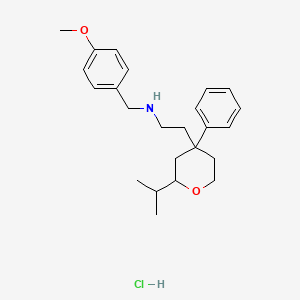 molecular formula C24H34ClNO2 B4086048 [2-(2-isopropyl-4-phenyltetrahydro-2H-pyran-4-yl)ethyl](4-methoxybenzyl)amine hydrochloride 