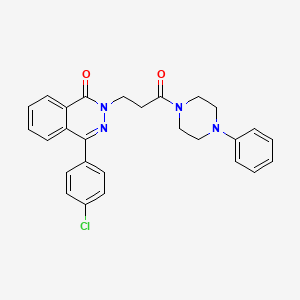 molecular formula C27H25ClN4O2 B4086052 4-(4-chlorophenyl)-2-[3-oxo-3-(4-phenyl-1-piperazinyl)propyl]-1(2H)-phthalazinone 