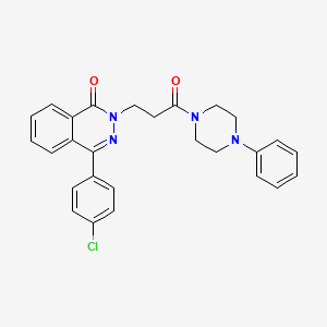 4-(4-chlorophenyl)-2-(3-oxo-3-(4-phenylpiperazin-1-yl)propyl)phthalazin-1(2H)-one