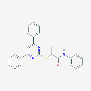 2-[(4,6-DIPHENYL-2-PYRIMIDINYL)SULFANYL]-N~1~-PHENYLPROPANAMIDE