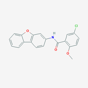 molecular formula C20H14ClNO3 B408606 5-Chloro-N-dibenzofuran-3-yl-2-methoxy-benzamide 