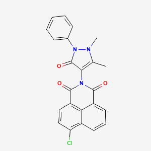 molecular formula C23H16ClN3O3 B4086066 6-chloro-2-(1,5-dimethyl-3-oxo-2-phenyl-2,3-dihydro-1H-pyrazol-4-yl)-1H-benzo[de]isoquinoline-1,3(2H)-dione 