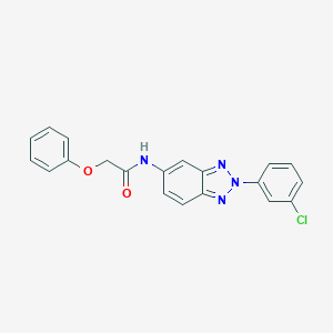 molecular formula C20H15ClN4O2 B408607 N-[2-(3-chlorophenyl)benzotriazol-5-yl]-2-phenoxyacetamide 