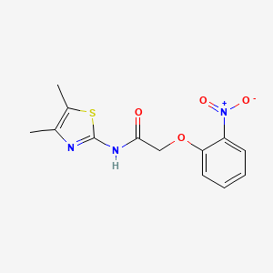 molecular formula C13H13N3O4S B4086109 N-(4,5-dimethyl-1,3-thiazol-2-yl)-2-(2-nitrophenoxy)acetamide 