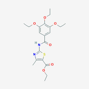 Ethyl 4-methyl-2-[(3,4,5-triethoxybenzoyl)amino]-1,3-thiazole-5-carboxylate