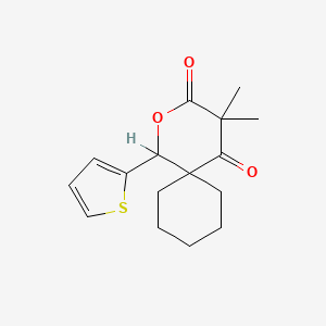 molecular formula C16H20O3S B4086111 4,4-dimethyl-1-(2-thienyl)-2-oxaspiro[5.5]undecane-3,5-dione 