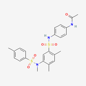 molecular formula C24H27N3O5S2 B4086118 N-(4-{[(2,4-dimethyl-5-{methyl[(4-methylphenyl)sulfonyl]amino}phenyl)sulfonyl]amino}phenyl)acetamide 