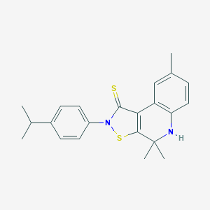 molecular formula C22H24N2S2 B408612 2-(4-isopropylphenyl)-4,4,8-trimethyl-4,5-dihydroisothiazolo[5,4-c]quinoline-1(2H)-thione CAS No. 351191-11-2